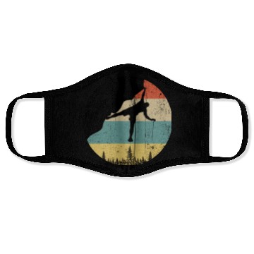 Discover Rock climbing mountain climber Face Masks