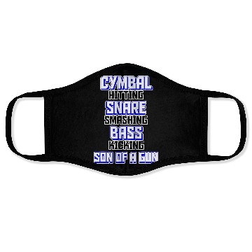 Discover Drummer Design Cymbal Snare Bass Son of a Gun Face Masks