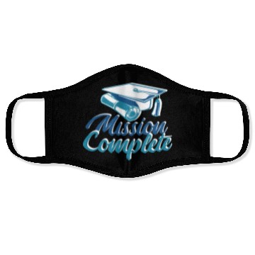 Discover Mission Completed Graduation University Done Missi Face Masks