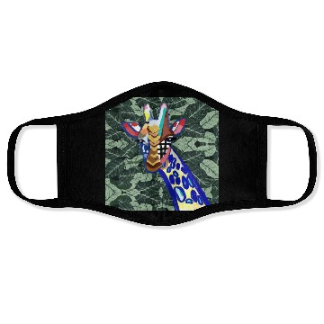 Discover The blue giraffe Face Masks