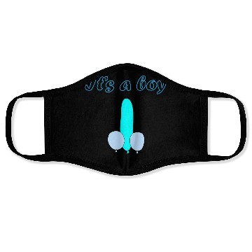 Discover it's a boy, new baby Face Masks