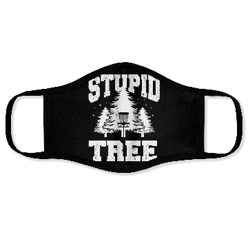 Discover Stupid Tree Funny Disc Golf Face Masks