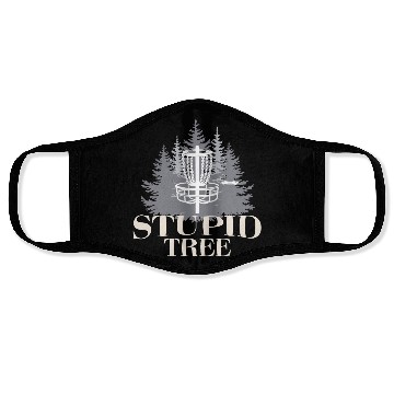 Discover Stupid Tree Funny Disc Golf Product Face Masks