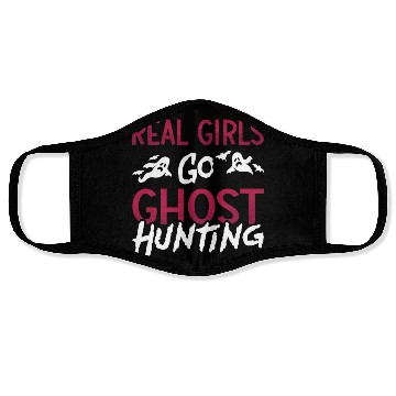 Discover Ghost Hunter Spooky Real Girls Go Ghost Hunting Face Masks