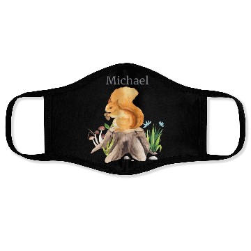 Discover Waldtier Squirrel Flowers Name Michael Face Masks