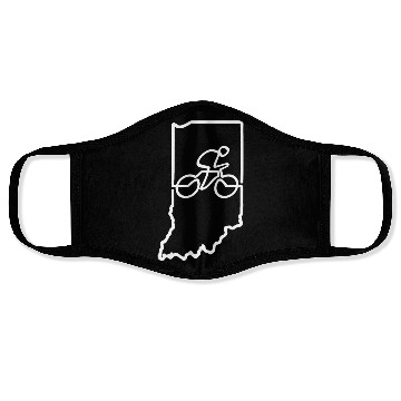 Discover Indiana Cycling Premium Face Masks Cyclist Gift Bike