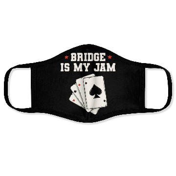 Discover Bridge is my jam Design for a Bridge Nerd Face Masks