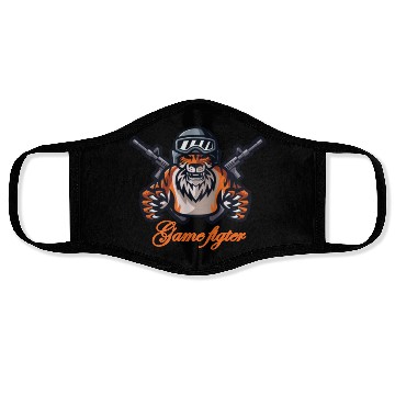 Discover Tiger fight game Face Masks