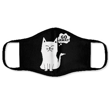 Discover Go Away Angry Cat Face Masks