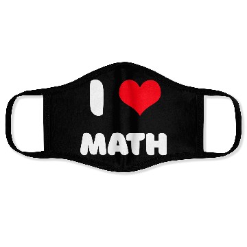 Discover I love math Face Masks