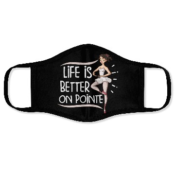 Discover Ballet Ballerina Dance Dancer Dancing Ballet Gift Face Masks