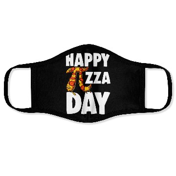 Discover pizza day white Face Masks