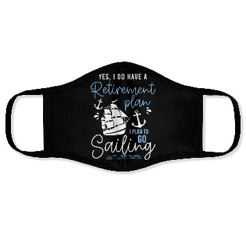Discover Sailing Boat Skipper Yachting Face Masks