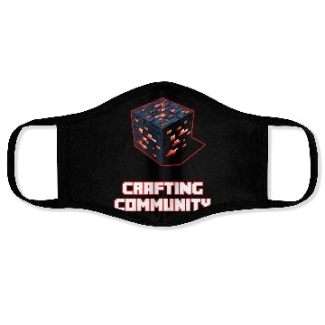 Discover Crafting Community white & red Face Masks