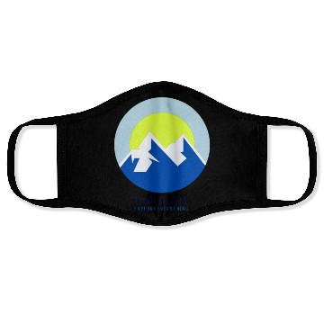 Discover Support Ukraine! Loud Local Blue & Yellow Logo Face Masks