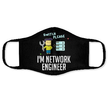 Discover Network Engineer Director Computer Engineering Face Masks