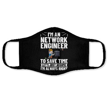 Discover Network Engineer Director Computer Engineering Face Masks
