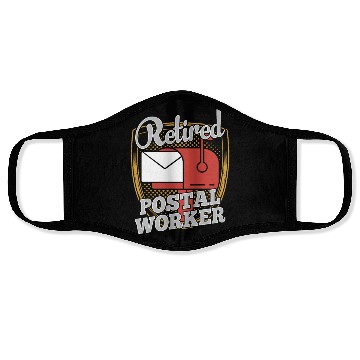 Discover Retired Postal Worker Postman Courier Mailman Face Masks