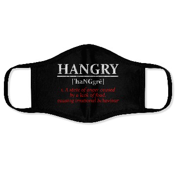 Discover Hangry Definition 3 Face Masks
