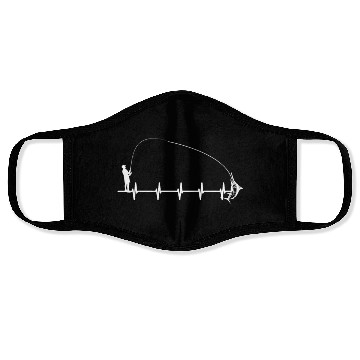 Discover Fishing Heartbeat Gift Face Masks