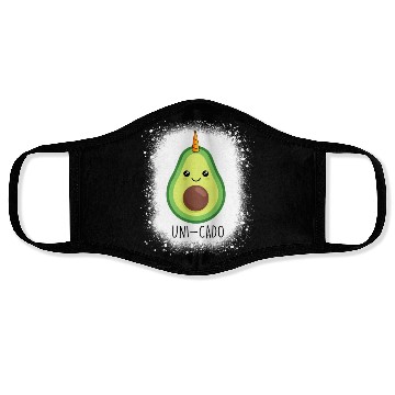 Discover Cute Avocado Unicorn Design Face Masks