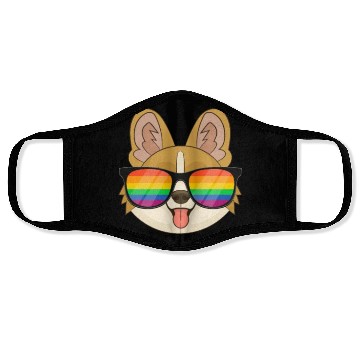 Discover Corgi LGBT Sunglasses Face Masks