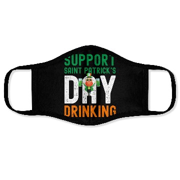 Discover Support Saint Patrick's Day Drinking Face Masks