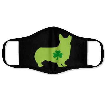 Discover Corgi St. Patrick's Day Face Masks