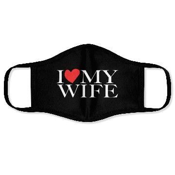 Discover I love my wife Face Masks