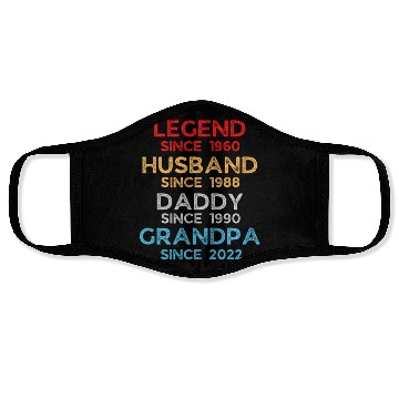 Discover legend husband daddy papa quotes Face Masks