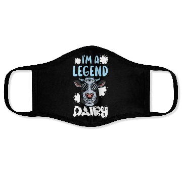 Discover I'm A Legend Dairy Cow Whisperer Milk Farmer Face Masks