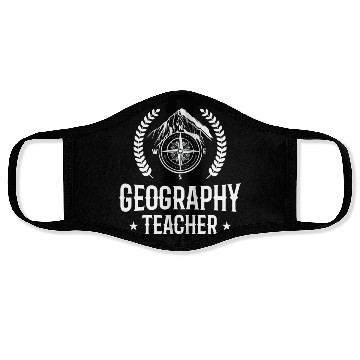 Discover Geography Teacher Geographer Student Geographic Face Masks