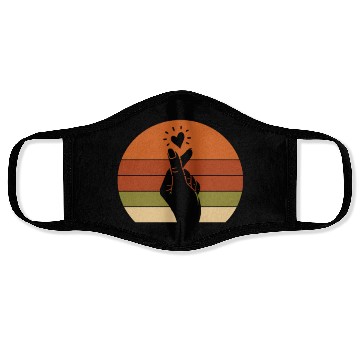 Discover K-Pop K-Drama Finger Heart Retro Face Masks