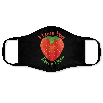Discover I Love You BERRY Much Face Masks