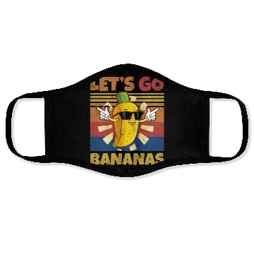 Discover Retro Let's Bananas Funny Banana Face Masks