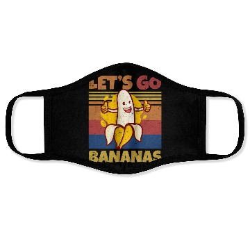 Discover Retro Let's Bananas Funny Thumbs Banana Face Masks