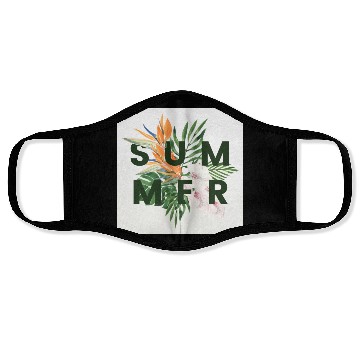 Discover Green Illustration Summer Face Masks