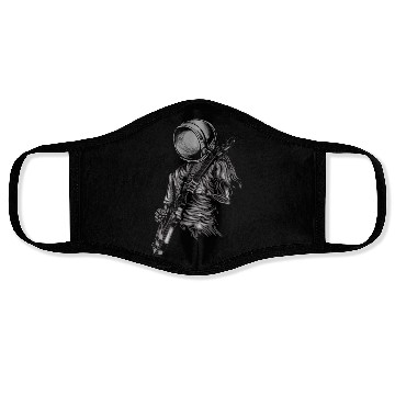 Discover Astronaut Playing Guitar Astronomy Face Masks