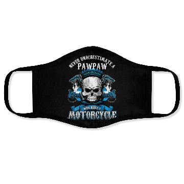 Discover Pawpaw Biker Never Underestimate Motorcycle Skull Face Masks