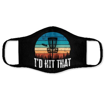 Discover I'd Hit that Funny Disc Golf Sunset Gift Face Masks