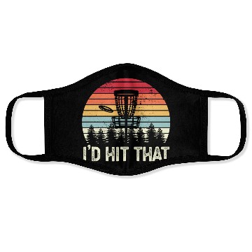 Discover Funny Disc Golf I'd Hit that Sunset Gift Face Masks