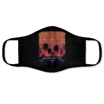 Discover Saint Kitts Caribbean Vacation Souvenir Palm Tree Face Masks