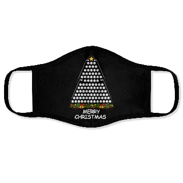 Discover Golf Christmas Tree Merry Christmas Face Masks