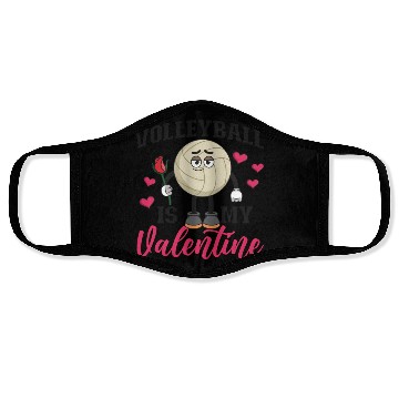 Discover Volleyball Player Team Valentines Face Masks