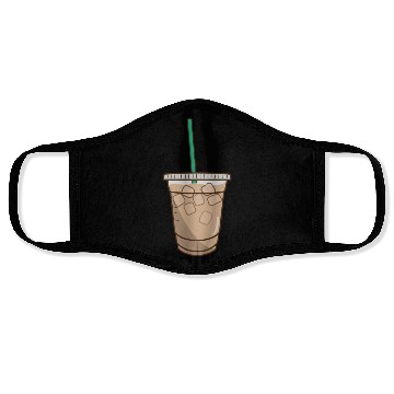 Discover iced coffee doodle Face Masks