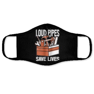 Discover Loud Pipes Save Lives Car Garage Mechanic Tools Face Masks