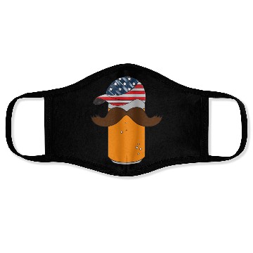 Discover funny patriotic mullet beer 4th of july summer Face Masks