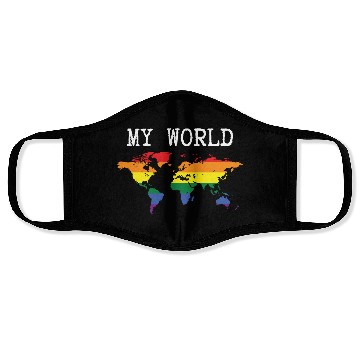 Discover my world, lgbt community Face Masks