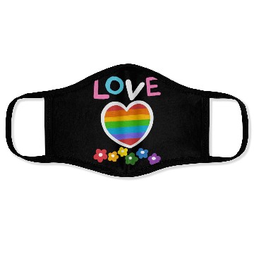 Discover Love Flower Pride, lgbt community Face Masks