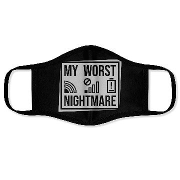 Discover saying my worst nightmare Face Masks